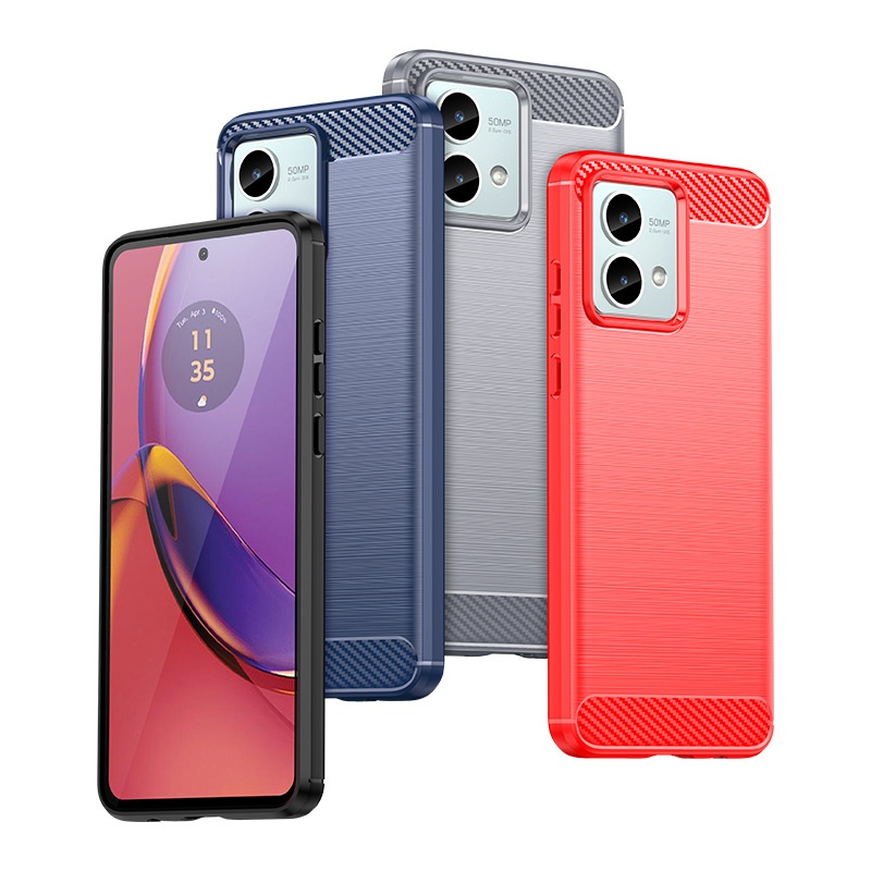 TechGlobe Compatible Moto G84 Phone Case Protective Cover G64 Silicone Brushed G54 Power Edition Full Coverage Anti-drop_voghion.com