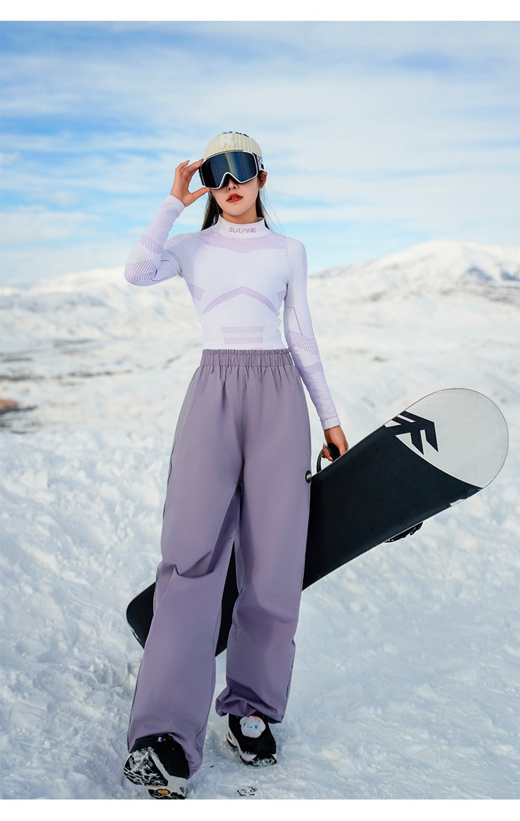 Jupe de ski imperméable et coupe-vent pour homme et femme, idéale pour les activités de plein air. Pantalon de ski chaud en polaire pour snowboard simple ou double._voghion.com