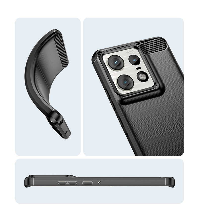 TechGlobe compatibile con la custodia G04S per MOTO Edge 50 Pro Custodia per telefono G04 5G in morbido silicone con trama in fibra di carbonio_voghion.com