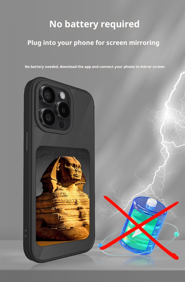 Custodia protettiva per iPhone 16 Pro Max TechGlobe Ink, quattro colori, antiurto, con schermo NFC e proiezione, album fotografico fai da te_voghion.com