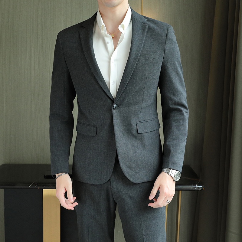 QFV507045555501<2 QFV507045555501<2 Completo da uomo leggero di alta qualità per ufficio e business, completo da uomo, completo da sposo, due pezzi, dropshipping_voghion.com
