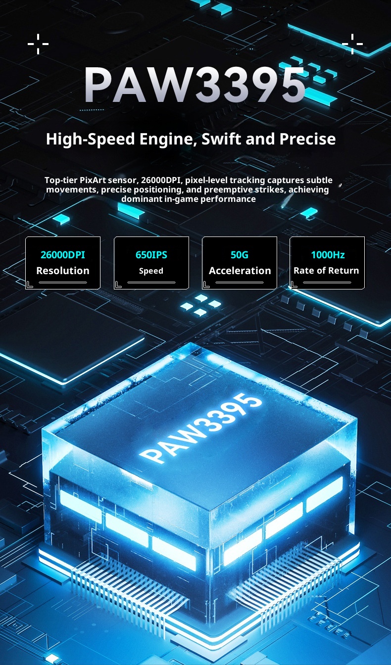 Souris sans fil Techglobe Attack Shark X3 PAW3395 légère pour le jeu, trois modes_voghion.com