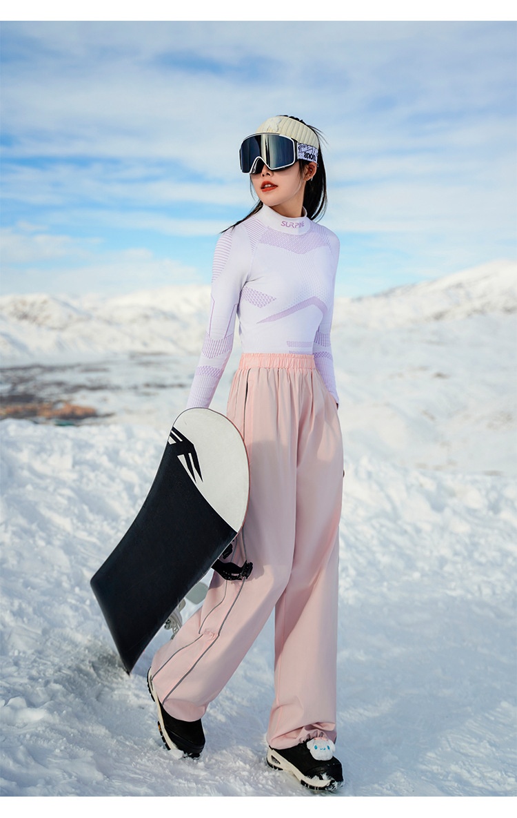 Jupe de ski imperméable et coupe-vent pour homme et femme, idéale pour les activités de plein air. Pantalon de ski chaud en polaire pour snowboard simple ou double._voghion.com