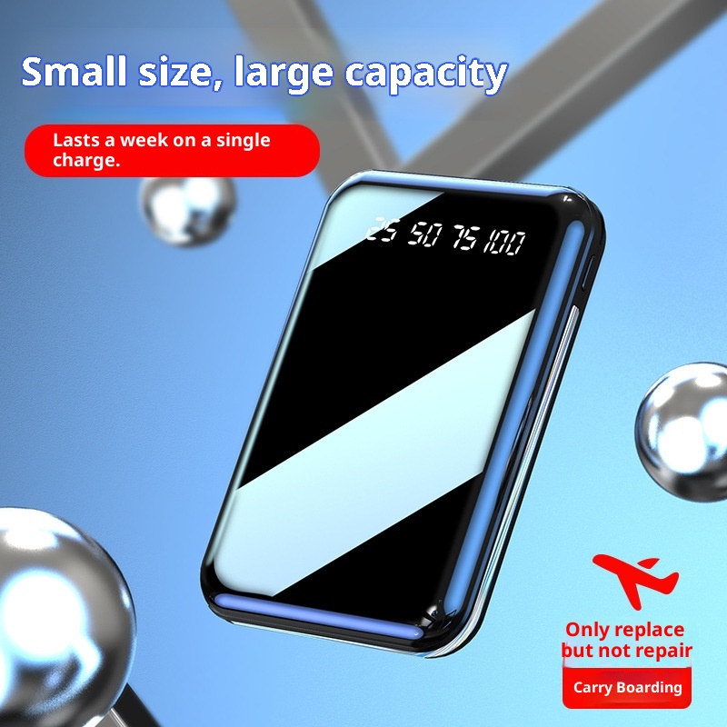 techglobe Kompakte, tragbare Powerbank mit 20000 mAh Kapazität, integriertem Kabel, ideal als Geschenk oder individuell gestaltbar_voghion.com