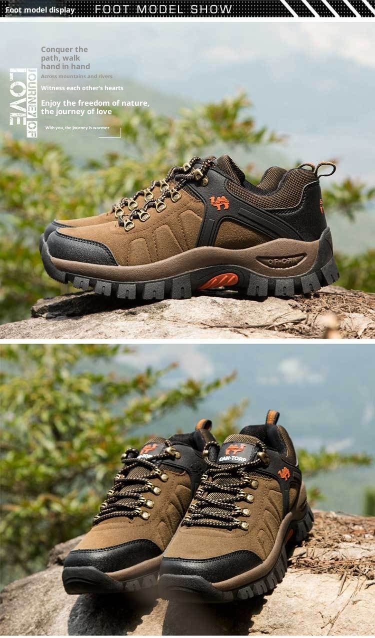 ShoeGlobe Outdoor Hiking Shoes For Men And Women, Sports Casual Trekking Non-Slip Waterproof Wear-Resistant Travel Fleece-Lined_voghion.com