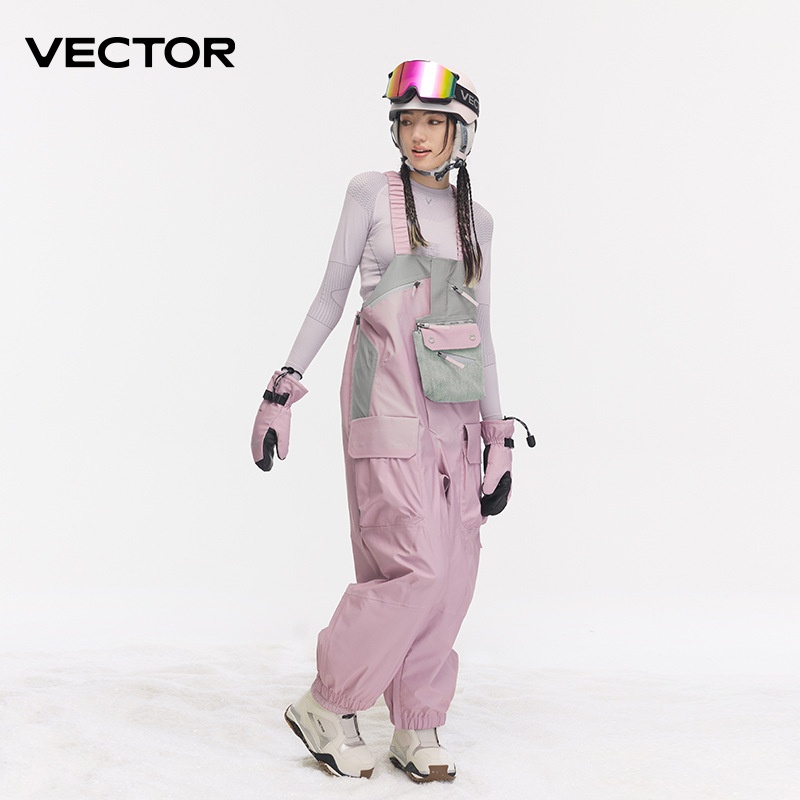 001 VECTOR Bib Single And Double Board Equipment Windproof Waterproof Loose Snow Pants Ski X20_voghion.com