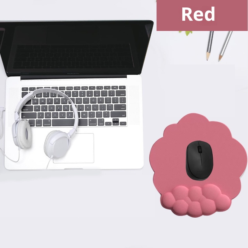 3c Silicone Anti-Slip Cloud Rest Mouse Pad PU Leather Slow Rebound Memory Foam Wrist Support_voghion.com