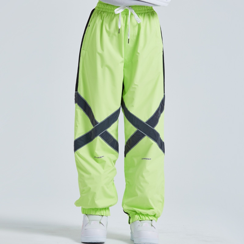 001 2023 Nuovi pantaloni da sci riflettenti caldi antivento da snowboard unisex per esterni, stile coppia, tendenza invernale_voghion.com