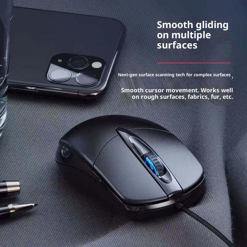 Techglobe Factory In-Stock Direct Sale Cross-Border Hot Item Professional Office USB Wired Colorful Light Silent Gaming LOL Mouse_voghion.com