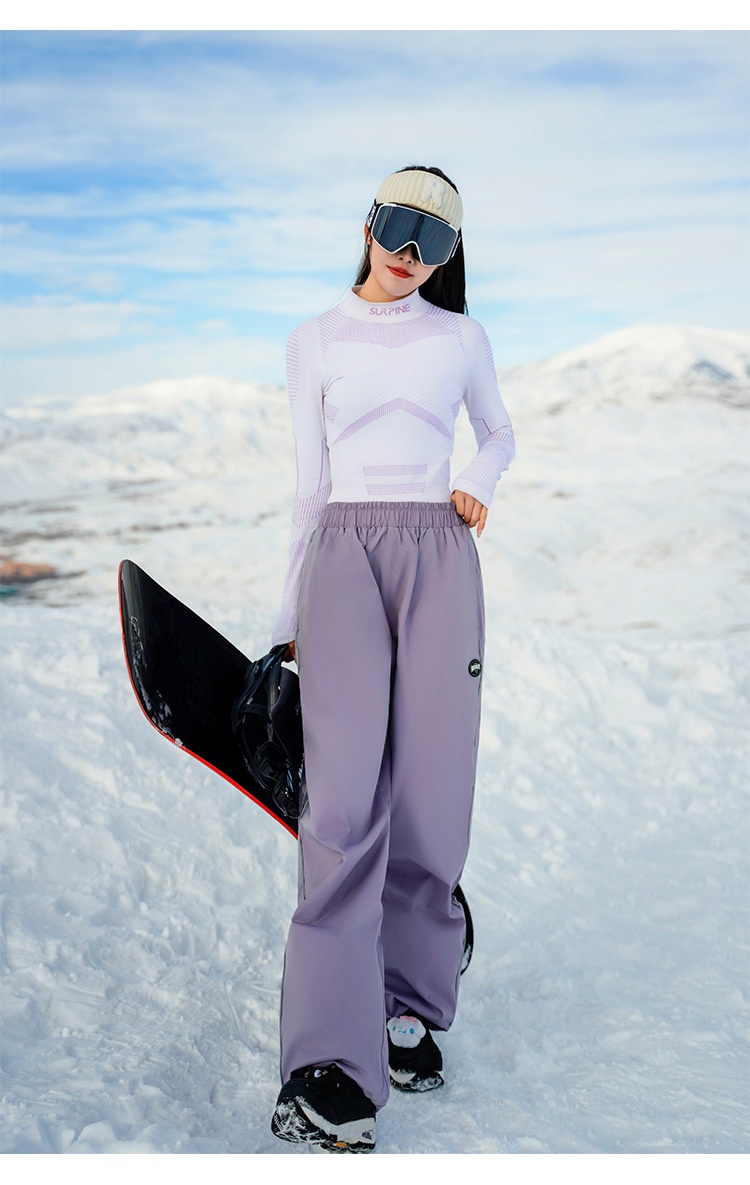 Jupe de ski imperméable et coupe-vent pour homme et femme, idéale pour les activités de plein air. Pantalon de ski chaud en polaire pour snowboard simple ou double._voghion.com