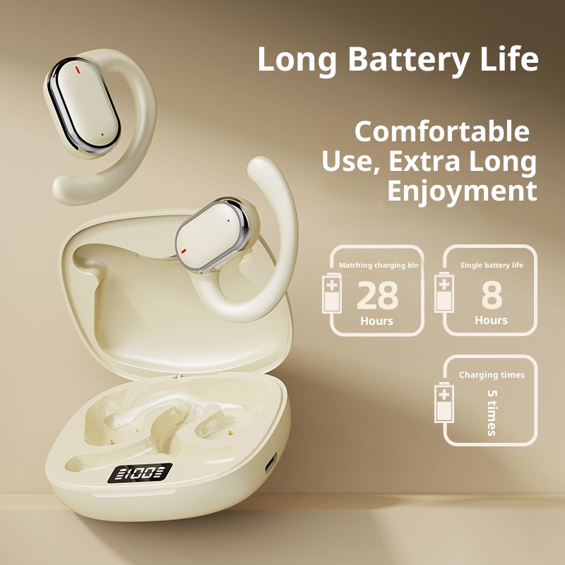 Écouteurs Bluetooth sans fil 3c Cross-Border X93, réduction de bruit, sans oreillette, grande autonomie, modèle OWS Private One_voghion.com