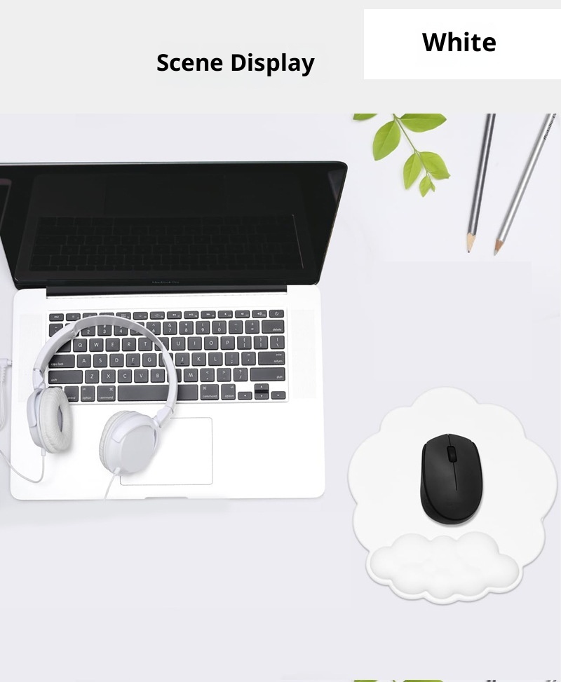 3c Silicone Anti-Slip Cloud Rest Mouse Pad PU Leather Slow Rebound Memory Foam Wrist Support_voghion.com