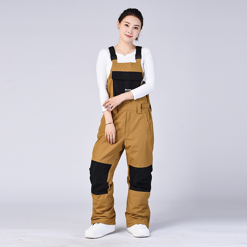 001 Pour hommes et femmes, style couple, salopette, vêtements de ski thermiques d'extérieur, combinaison de snowboard, pantalon de neige une pièce_voghion.com