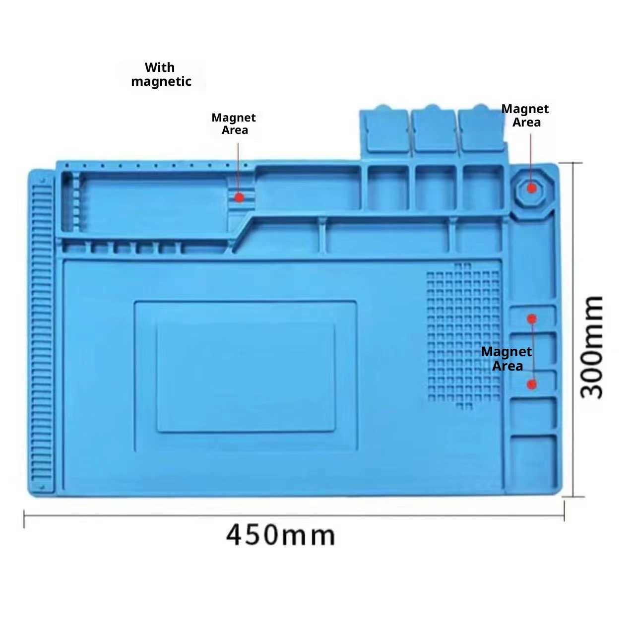 Banco da lavoro per riparazione di telefoni cellulari e computer 3c, isolamento termico, saldatura resistente alle alte temperature, silicone magnetico_voghion.com