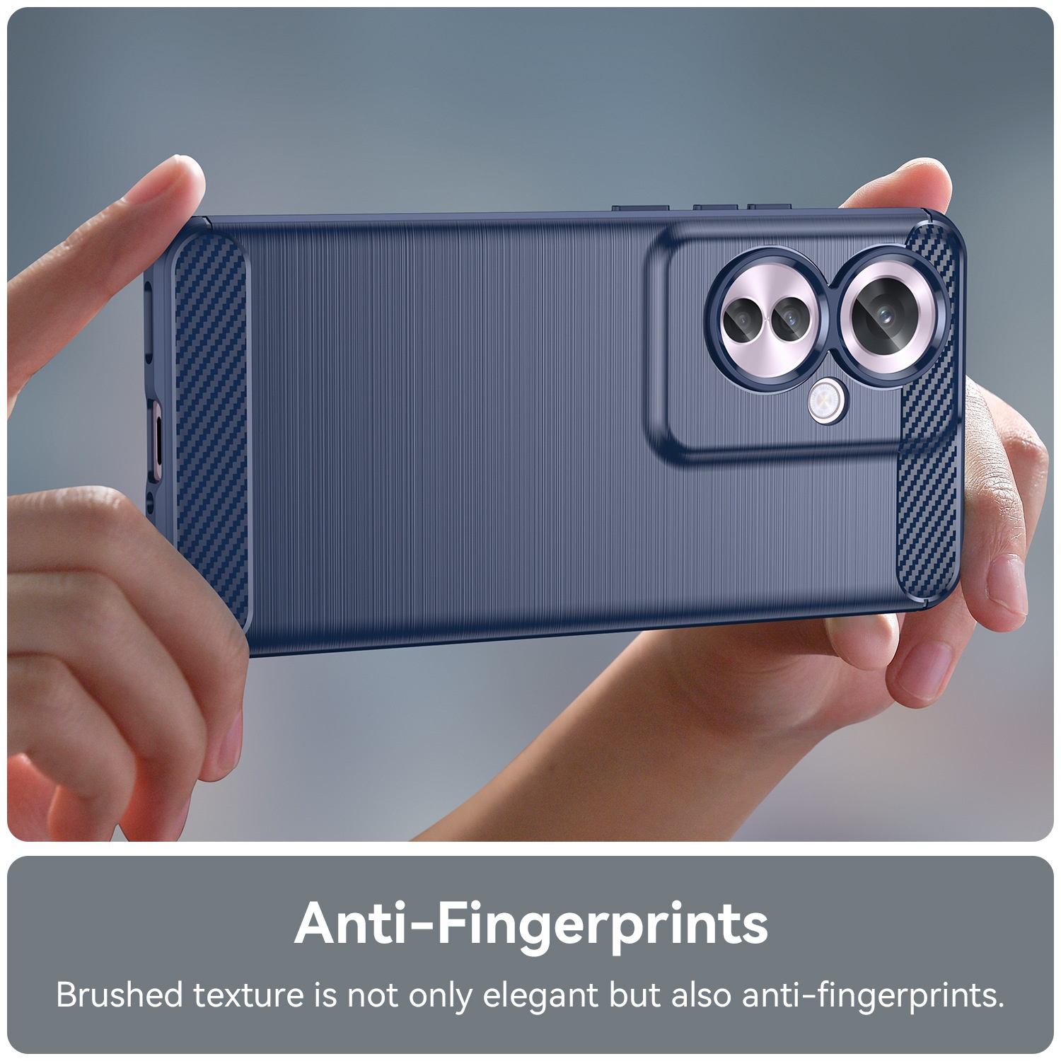 TechGlobe Custodia protettiva per telefono OPPO Reno11F F25Pro Reno11A in fibra di carbonio spazzolata, copertura completa, anti-caduta_voghion.com