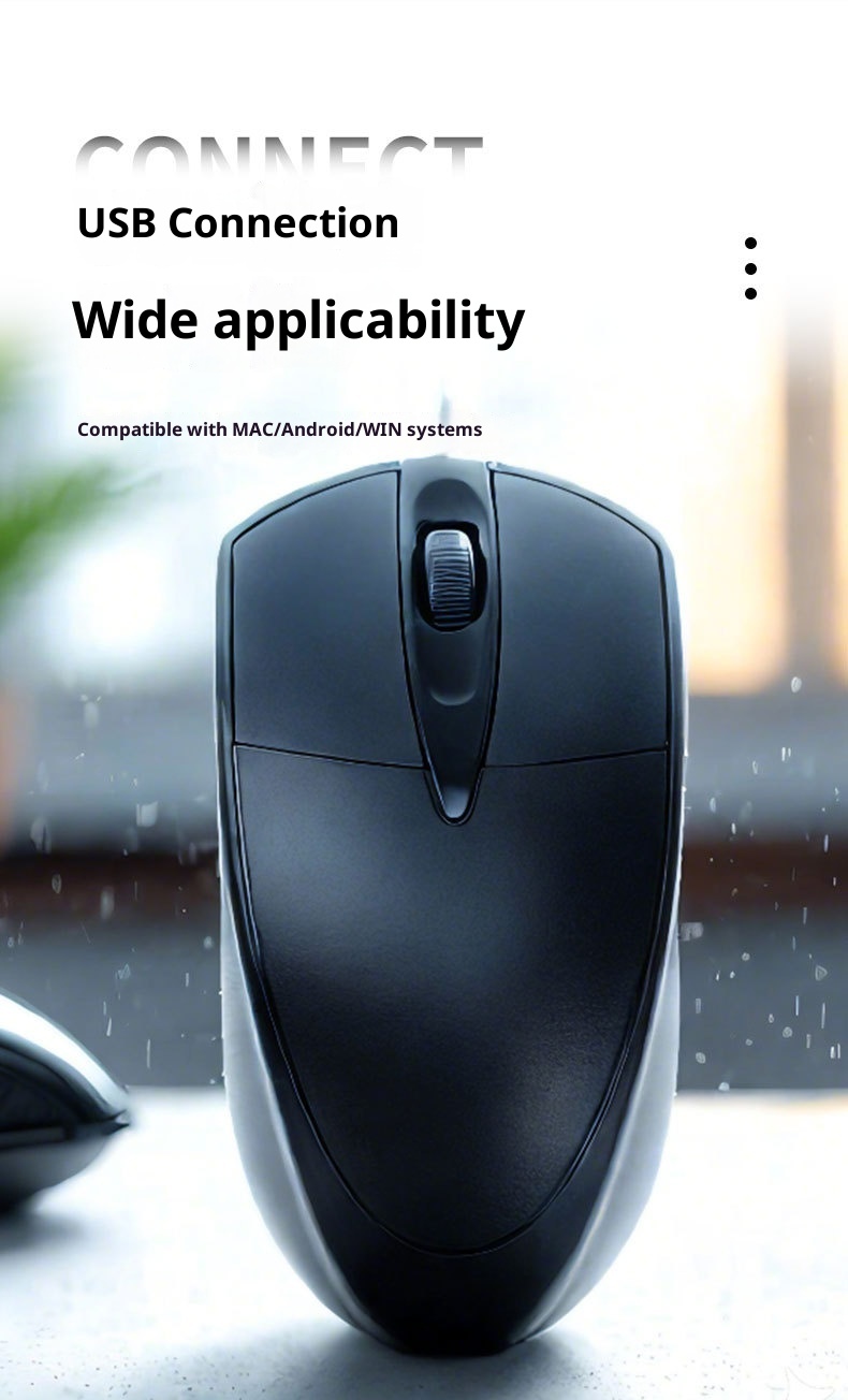 Techglobe Wired Optical Office Business Laptop Desktop All-in-One Computer Universal USB Mouse_voghion.com