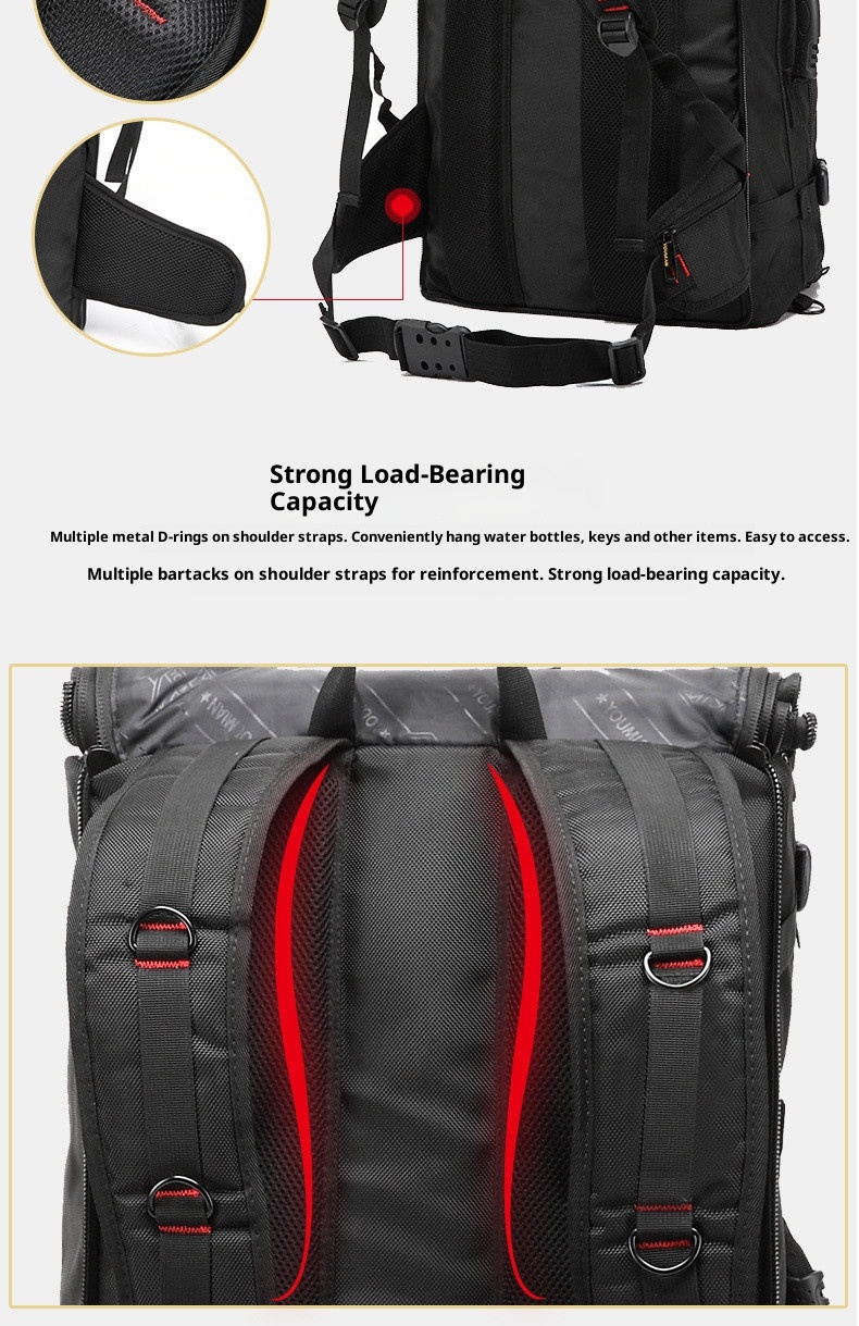 ActiveGo Multifunktionaler Rucksack mit extra großem Fassungsvermögen für Fitness, Outdoor-Aktivitäten, Reisen, Wandern, Radfahren und mehr._voghion.com