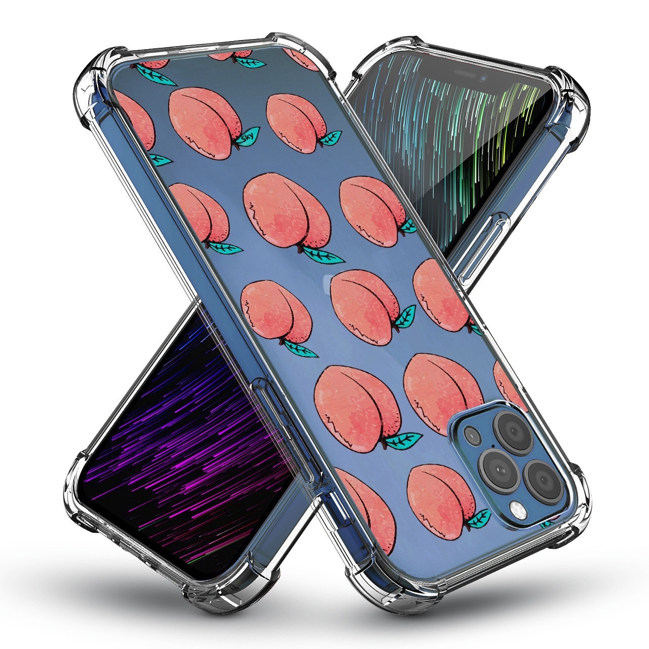 Custodia protettiva trasparente in TPU personalizzata TechGlobe per iPhone 16 Pro Max da 17 pollici, realizzata in fabbrica_voghion.com