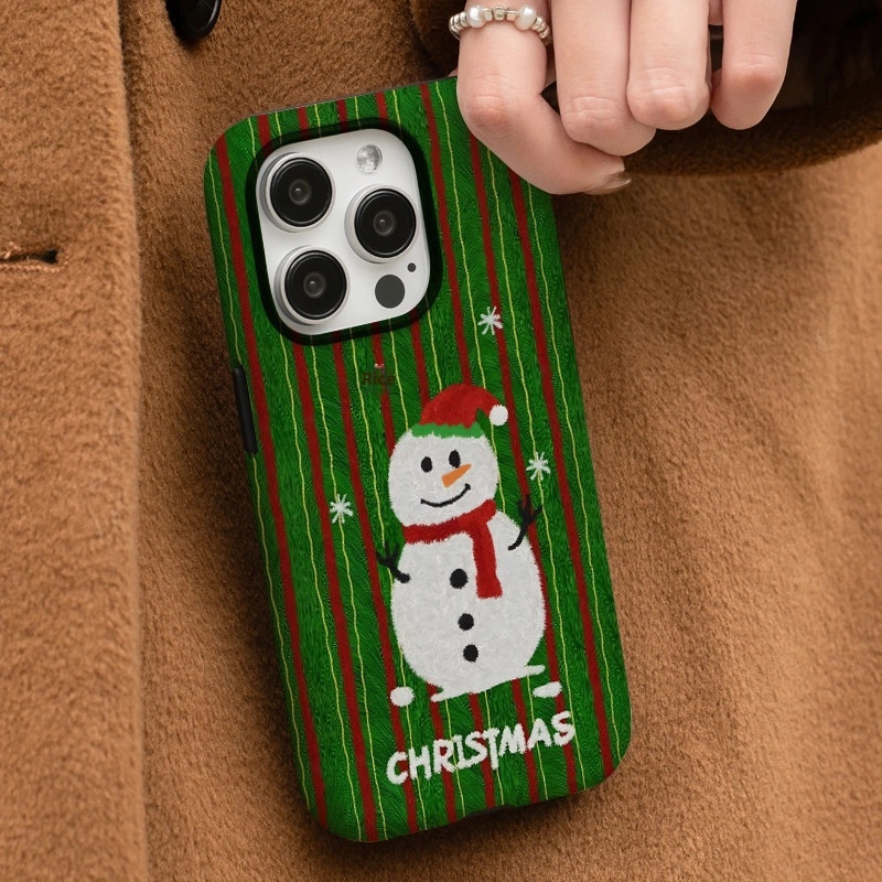 TechGlobe Christmas Exclusive Korean Film Phone Case Compatible With IPhone 16 Pro Max Coverage/15 Shockproof 14 Full Coverage_voghion.com