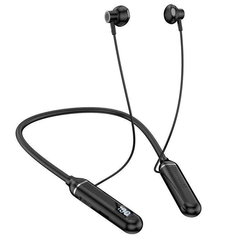 3c Wireless Auricolari Bluetooth con fascia da collo sportiva, display digitale, batteria a lunga durata, standby, alta potenza, cross-border_voghion.com
