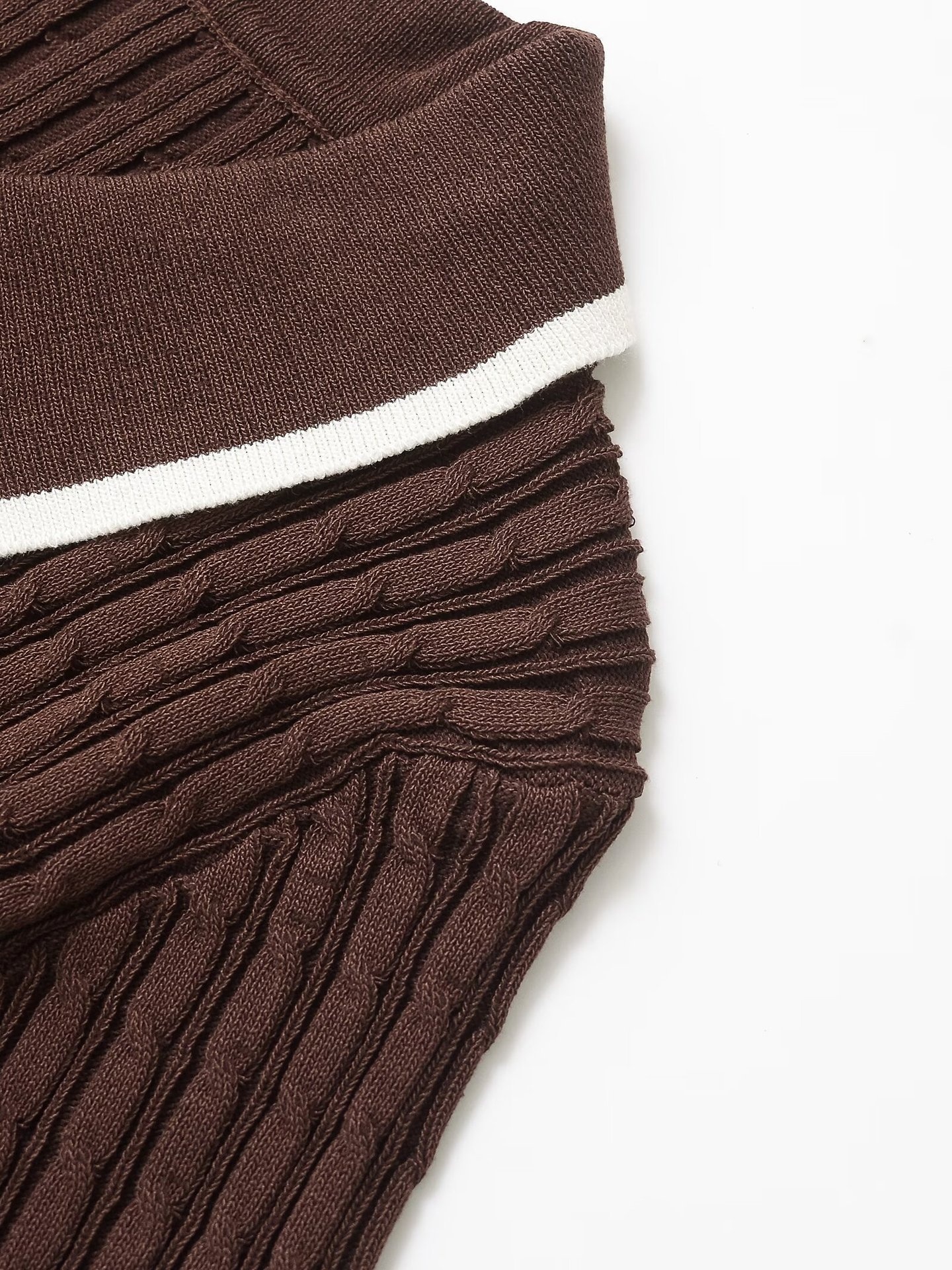 ChicShe Commercio estero transfrontaliero all'ingrosso Autunno Nuovo ZA Moda femminile Stile europeo e americano Mini maglia a otto fili_voghion.com