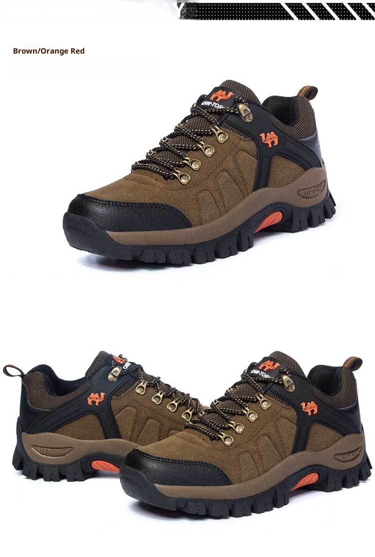 ShoeGlobe Outdoor Hiking Shoes For Men And Women, Sports Casual Trekking Non-Slip Waterproof Wear-Resistant Travel Fleece-Lined_voghion.com