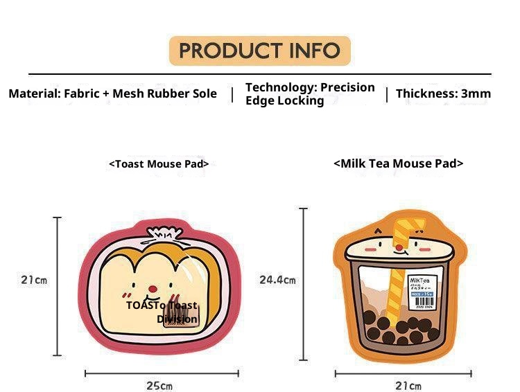 3c Cartoon Personality Mouse Small Non-Slip For Girls Laptop Cute Fresh INS Keyboard Creative Pink Soft Pad_voghion.com