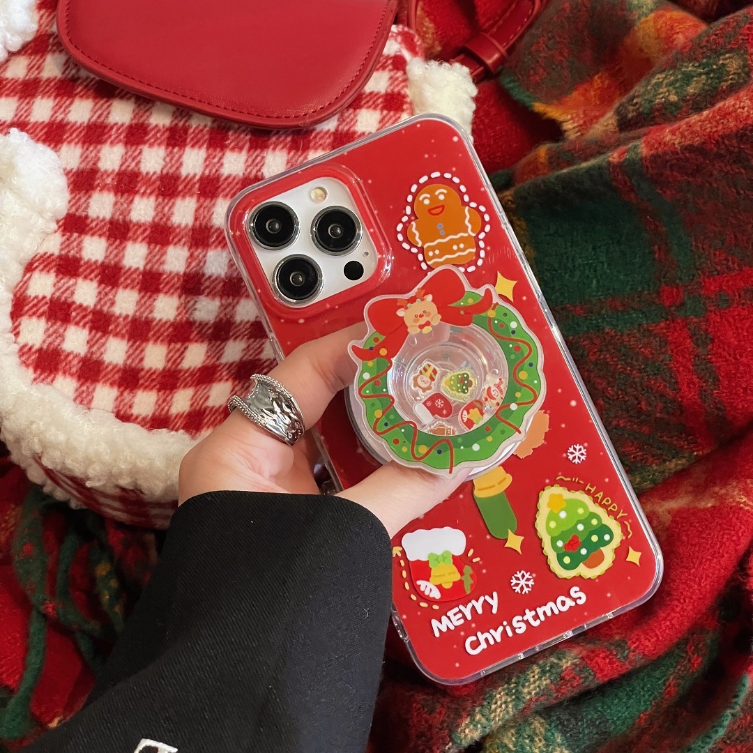 TechGlobe Santa Claus Reindeer Compatible With 15 Phone Case Magnetic Stand 14 Pro Max 12 Christmas Tree 13 Gingerbread Man_voghion.com