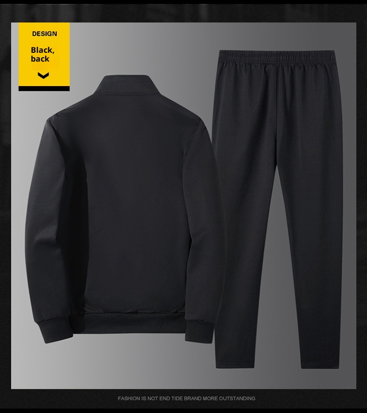 001 001 Autumn Sports Suit Men, Spring Casual Running Two-Piece Set, Youth Middle-Aged Group Suit, Bulk Purchase Sweatshirt And_voghion.com