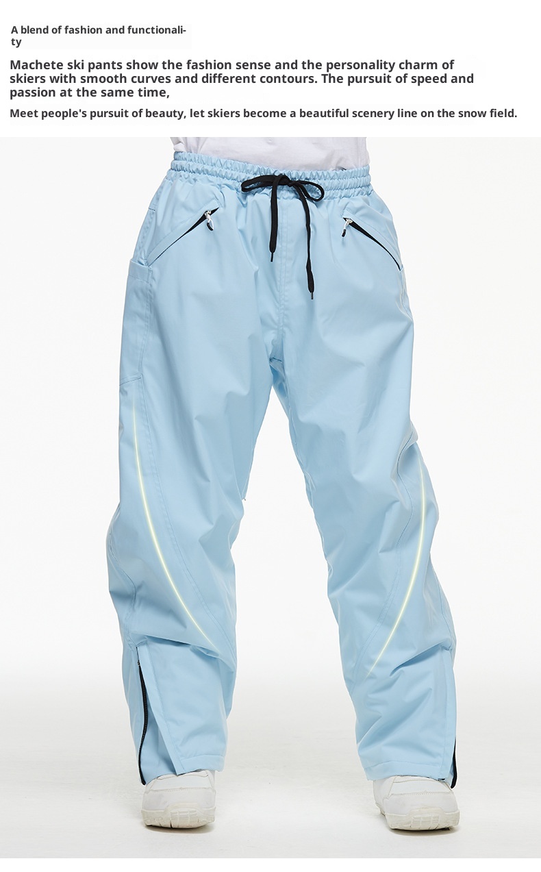001 Nieuwe Heren Dames Winter Outdoor Waterdichte Warme Verdikte Snowboard Losse Versie Skibroek_voghion.com