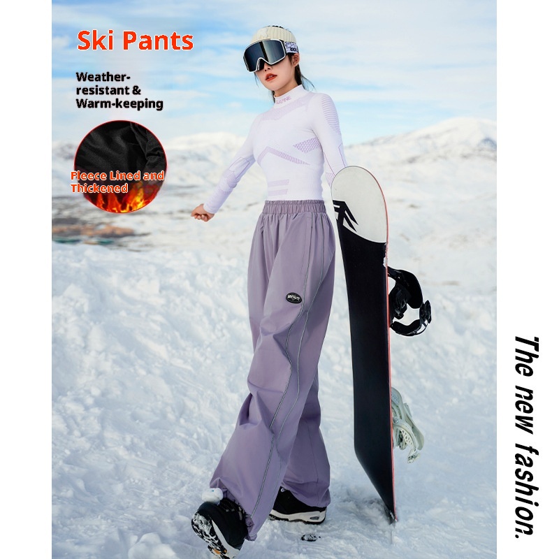 Jupe de ski imperméable et coupe-vent pour homme et femme, idéale pour les activités de plein air. Pantalon de ski chaud en polaire pour snowboard simple ou double._voghion.com
