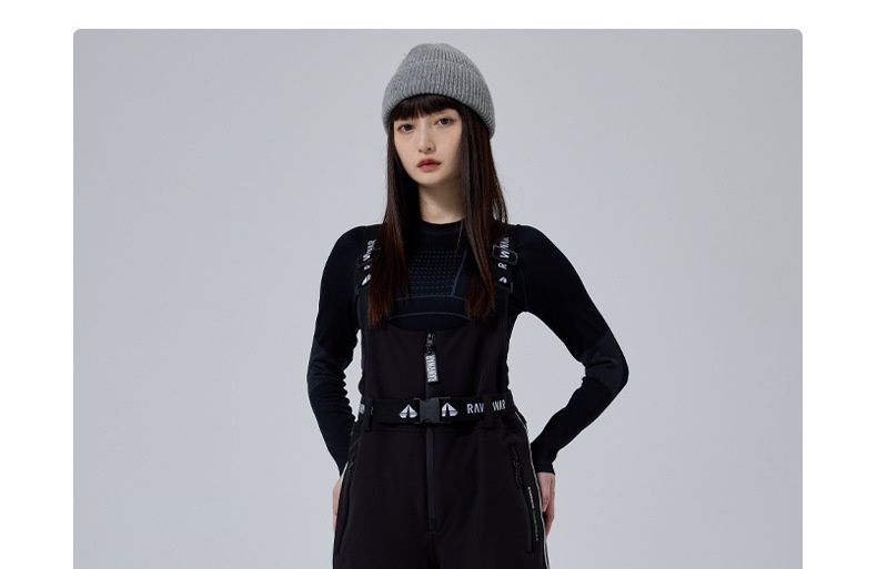 001 Neue, figurbetonte Skihose mit schmalen Trägern für Damen, geeignet für Snowboarden und Skifahren, winddicht, wasserdicht, warm_voghion.com