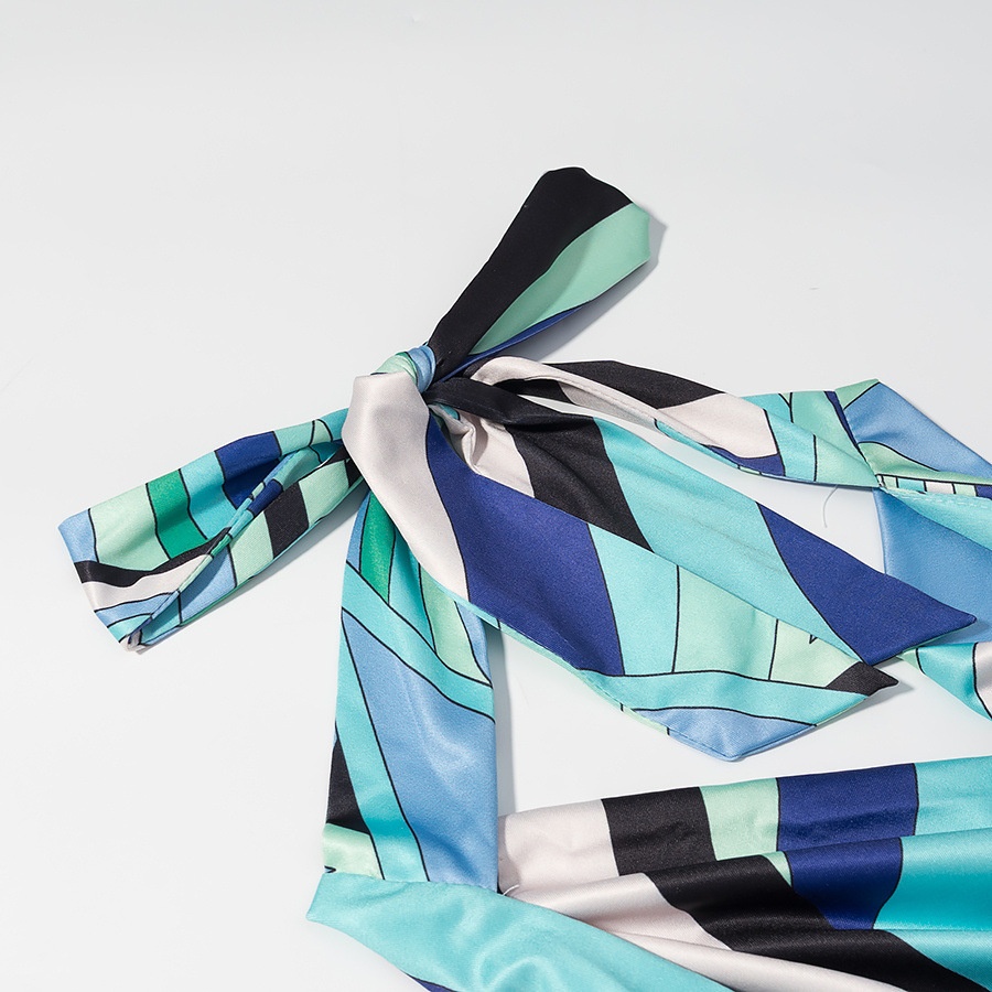 ChicShe Cross-Border Foreign Trade Wholesale ZA European And American Style Women's New Halter Neck Slim Fit Bodycon Printed_voghion.com