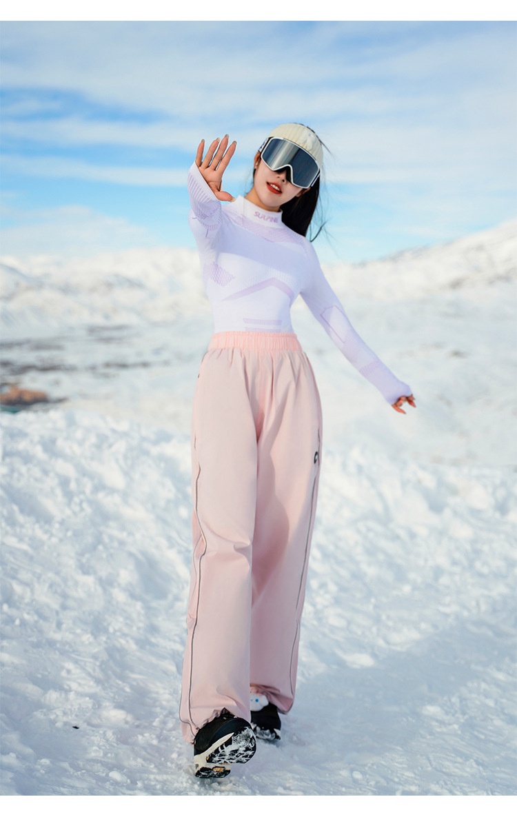 Jupe de ski imperméable et coupe-vent pour homme et femme, idéale pour les activités de plein air. Pantalon de ski chaud en polaire pour snowboard simple ou double._voghion.com