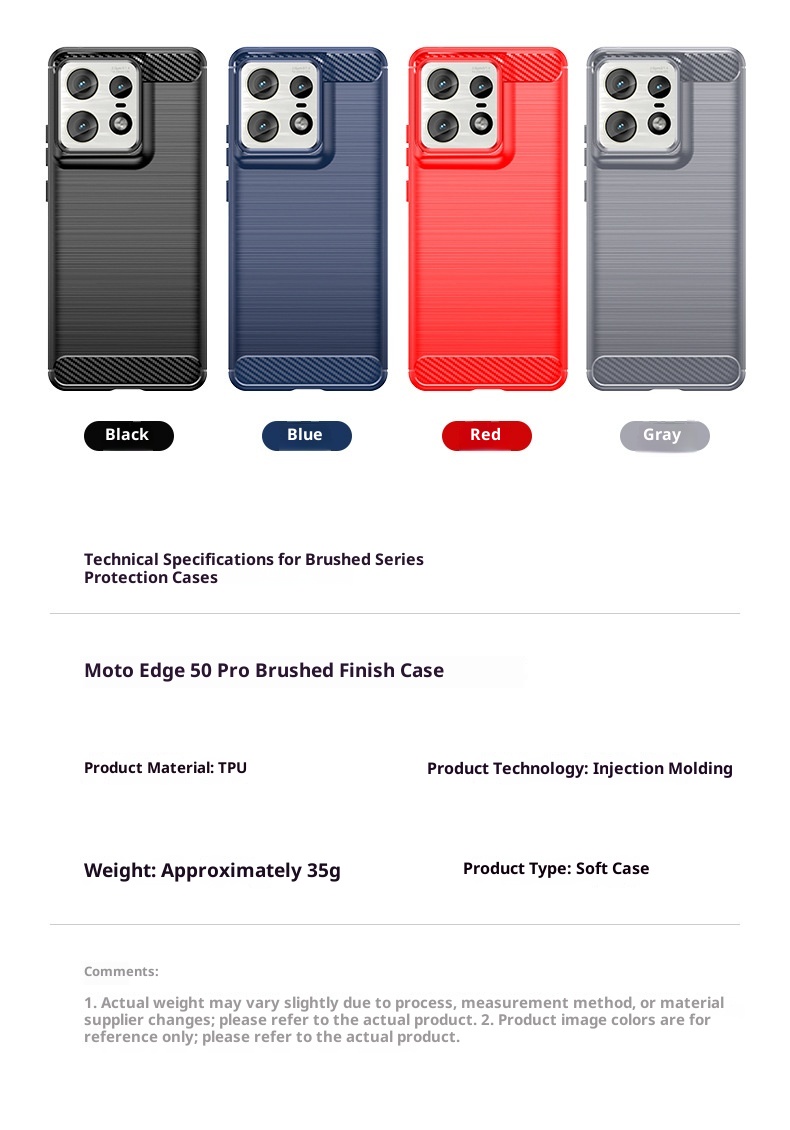 TechGlobe compatibile con la custodia G04S per MOTO Edge 50 Pro Custodia per telefono G04 5G in morbido silicone con trama in fibra di carbonio_voghion.com