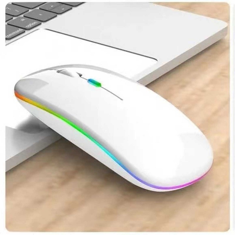 Techglobe 2.4G Bluetooth Wireless Dual Mode Silent Compatible With Laptop Charging Noiseless Office Glowing Mouse_voghion.com