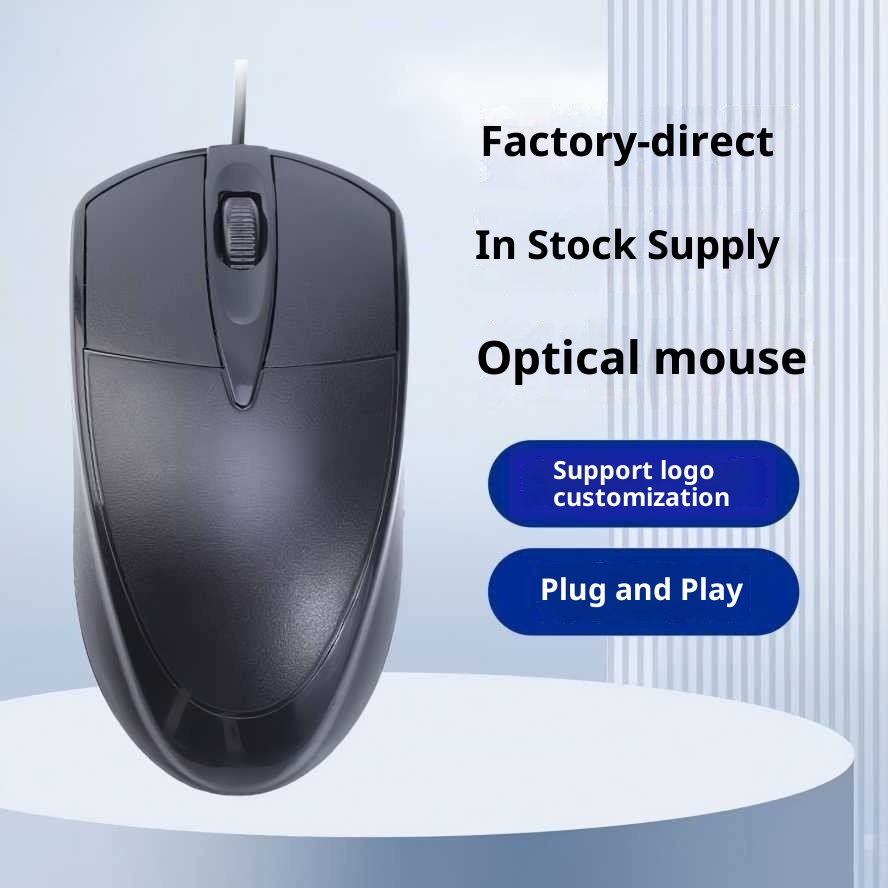 Techglobe Wired Optical Office Business Laptop Desktop All-in-One Computer Universal USB Mouse_voghion.com