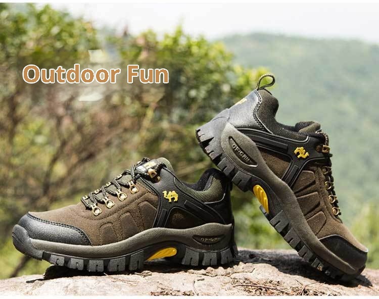 ShoeGlobe Outdoor Hiking Shoes For Men And Women, Sports Casual Trekking Non-Slip Waterproof Wear-Resistant Travel Fleece-Lined_voghion.com