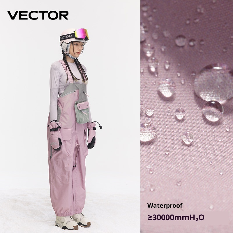 001 VECTOR Bib Single And Double Board Equipment Windproof Waterproof Loose Snow Pants Ski X20_voghion.com