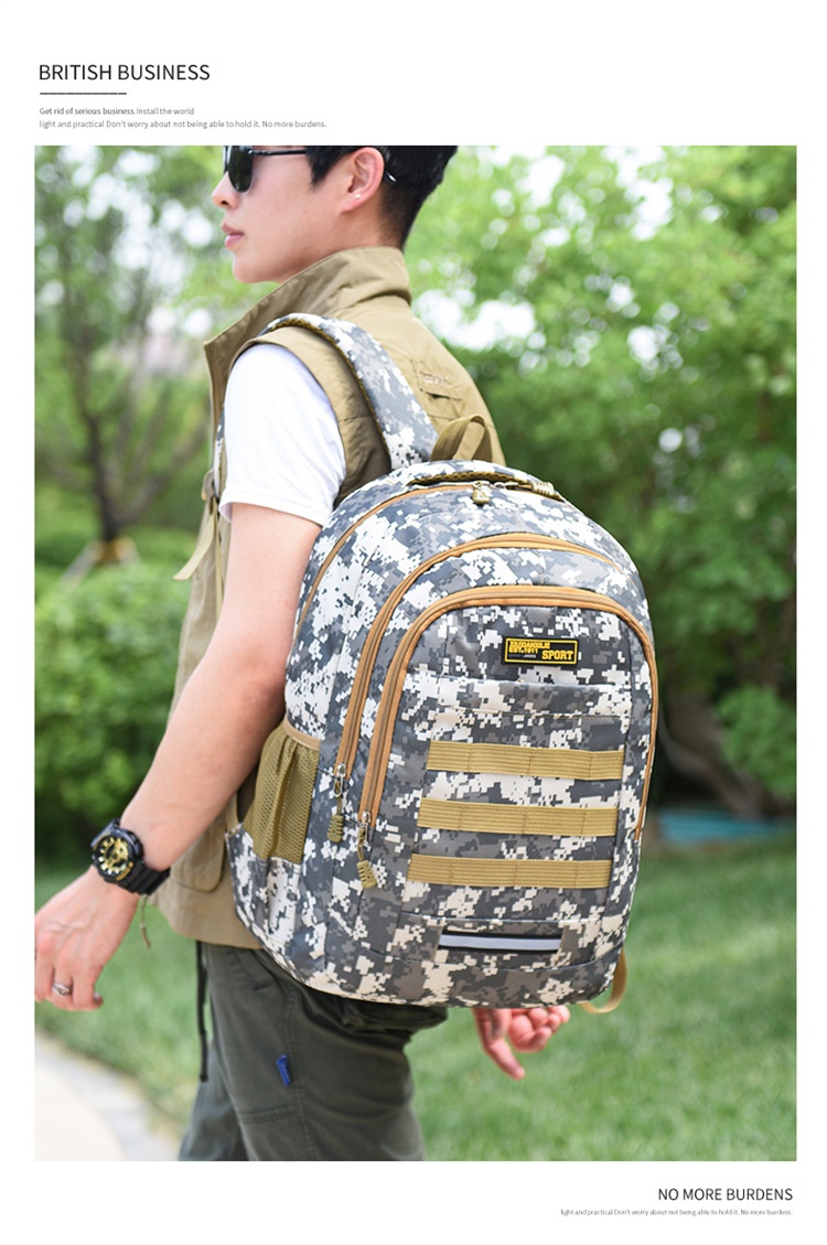ActiveGo Hiking Casual Backpack For Men, Large Capacity, Lightweight Camouflage Sports Climbing Backpack, Outdoor Camping_voghion.com