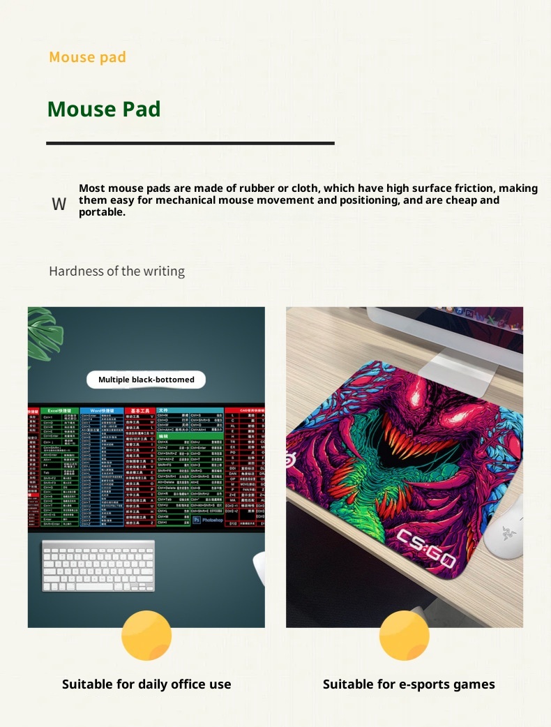 Tapis de souris 3c paysage avec bordure de verrouillage, épaisseur 4 mm, style japonais, tendance nationale, tapis de bureau chauffant pour clavier, en stock, vente en gros_voghion.com