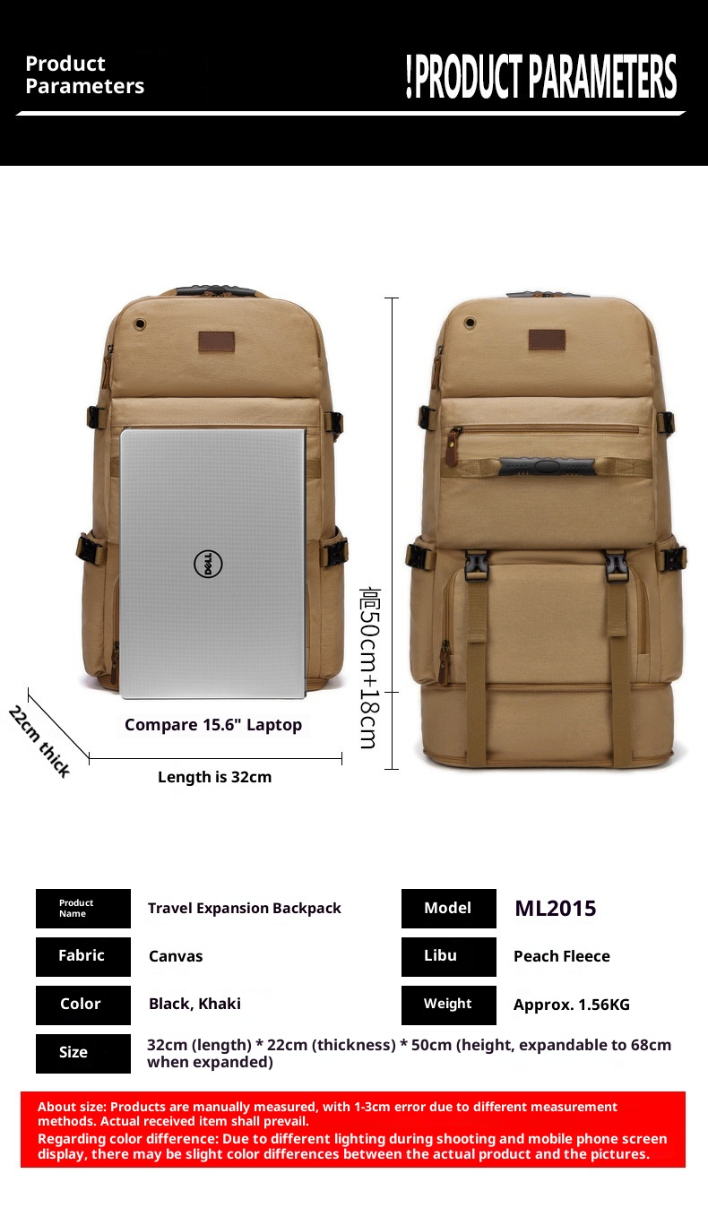 ActiveGo Maßgeschneiderter, multifunktionaler Rucksack aus Canvas mit großer Kapazität für Bergsteiger, getrennt für trockene und nasse Bereiche, Reisetasche_voghion.com