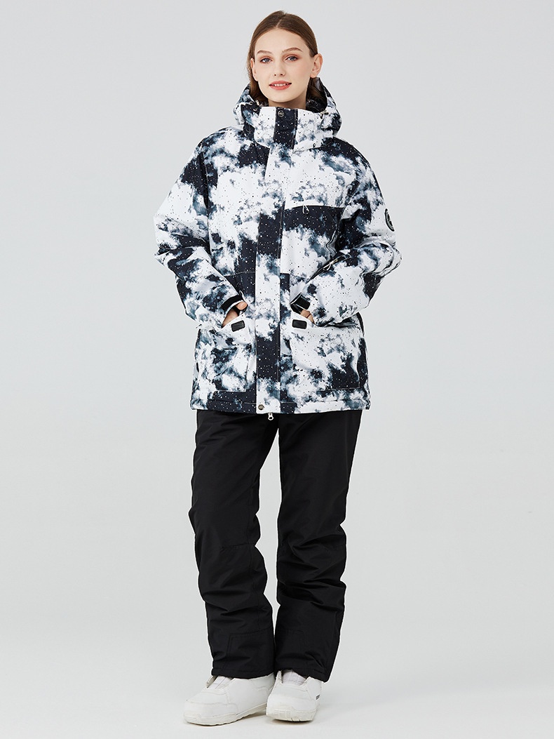 001 Ski Suit For Men Women, Workwear Style, Outdoor Warm Thickened Korean Version, Snowboarding Skiing Jacket And Pants,_voghion.com