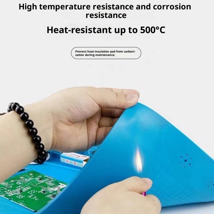 Banco da lavoro per riparazione di telefoni cellulari e computer 3c, isolamento termico, saldatura resistente alle alte temperature, silicone magnetico_voghion.com