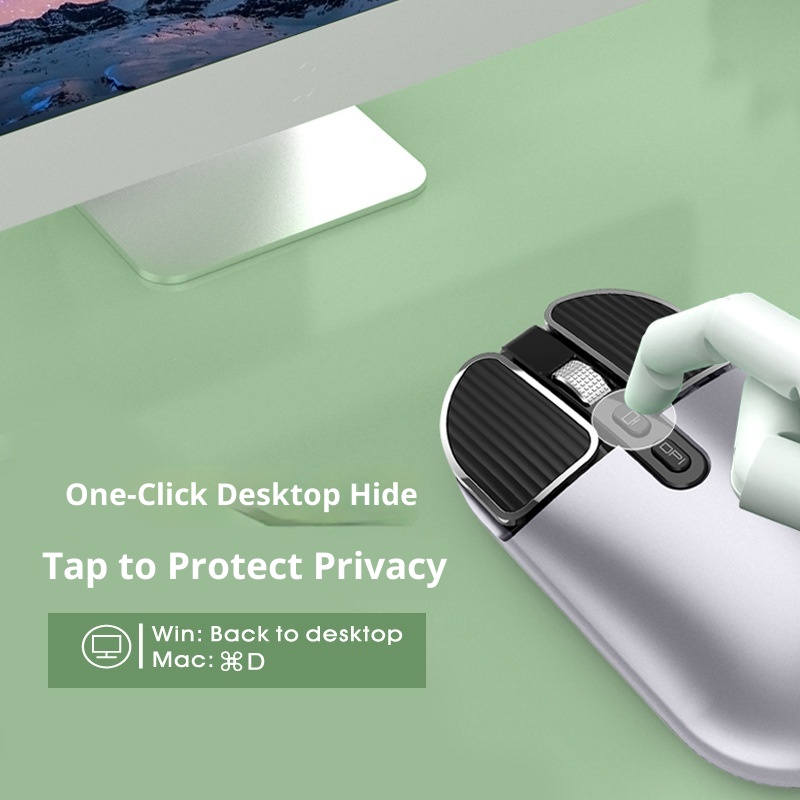 Techglobe Huma M203 Bluetooth Wireless Charging Silent Mouse Dual Mode For Computer Laptop Office Home Use Cross-border_voghion.com
