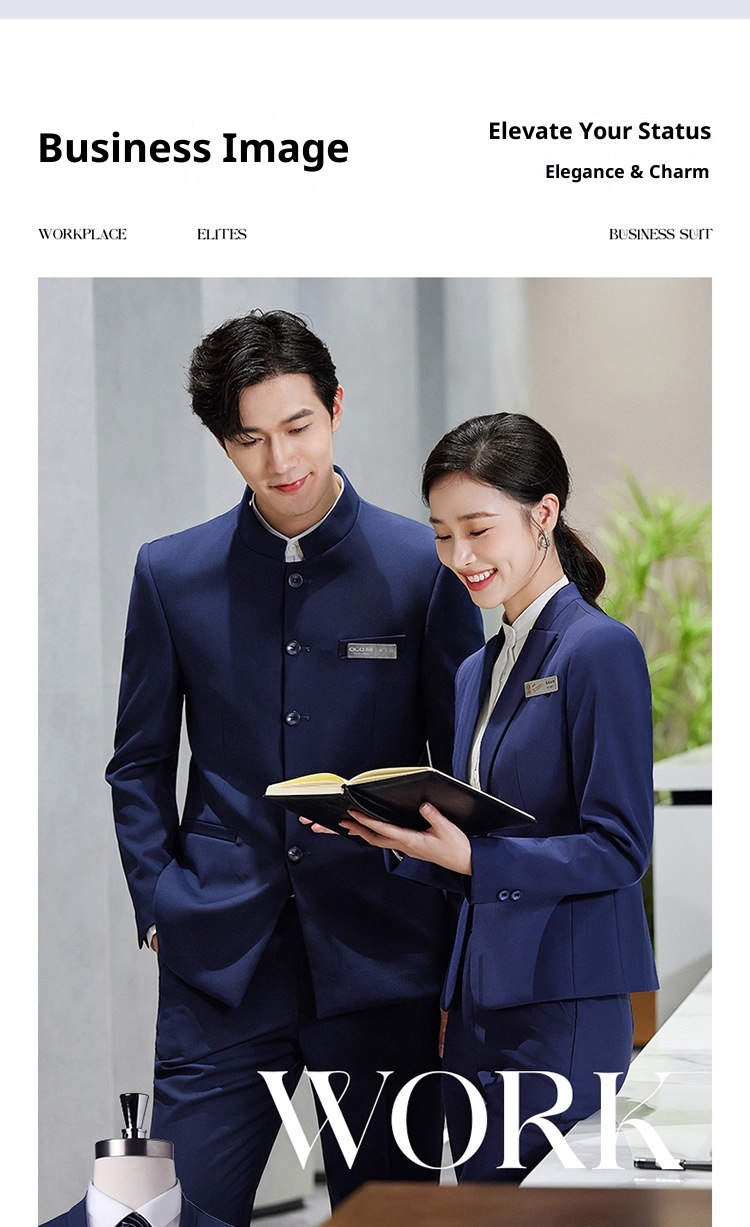 7045555501<2 QFV507045555501<2 New Uniform For Men And Women Gray Chinese National Style Professional Zhongshan Stand Collar Suit Business Formal Wear_voghion.com