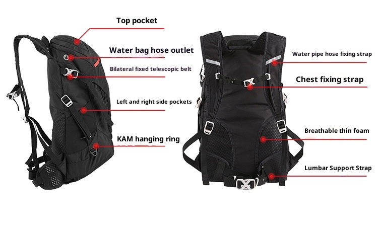ActiveGo Ultraleichter, professioneller, faltbarer, wasserdichter Trekking- und Reiserucksack für Herren mit großem Fassungsvermögen_voghion.com