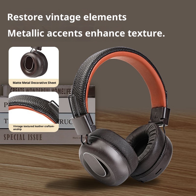 3c 2025 Nieuwe Retro Over-Ear Hoofdtelefoon Gaming Bluetooth Headset 5.3 Draadloze Oordopjes Lange Batterijduur Ruisonderdrukking_voghion.com