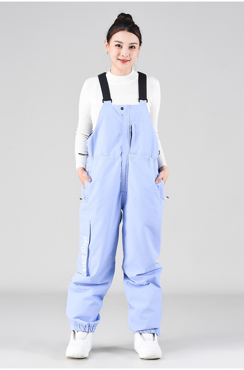 001 Salopette da sci unisex oversize invernale antivento da snowboard pantaloni da neve termici_voghion.com