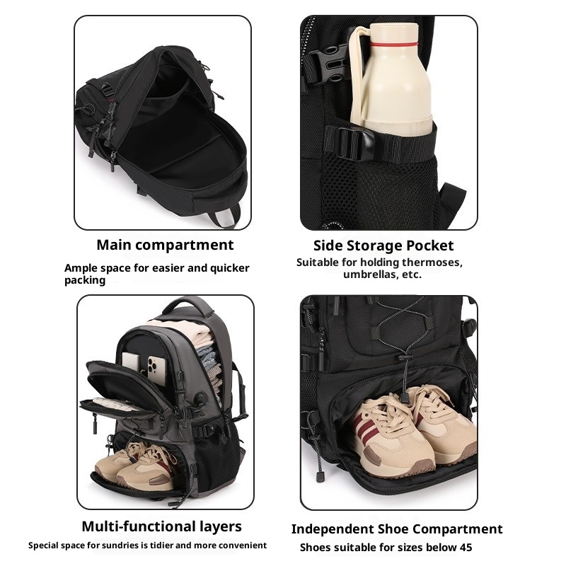 ActiveGo Outdoor Sports Mountaineering Bag Ultra-Light Weight-Reducing Large-Capacity Men's Travel Business Backpack Lightweight_voghion.com